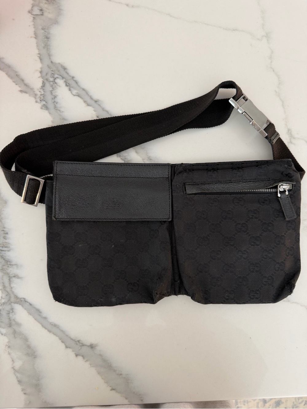 Black Crossbody Belt Bag by Gucci